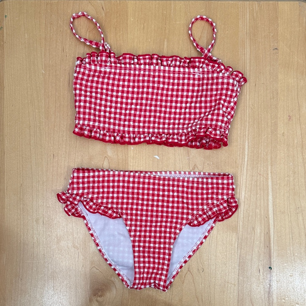 Snapper Rock Red Gingham Kids Bikini